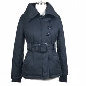 Soia & Kyo Black Belted Down Coat Size M